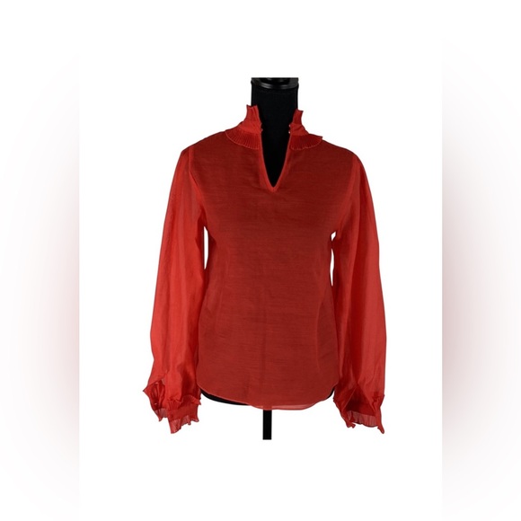 H&M Scarlet Blouse with Ruffle Trim - Picture 2 of 10
